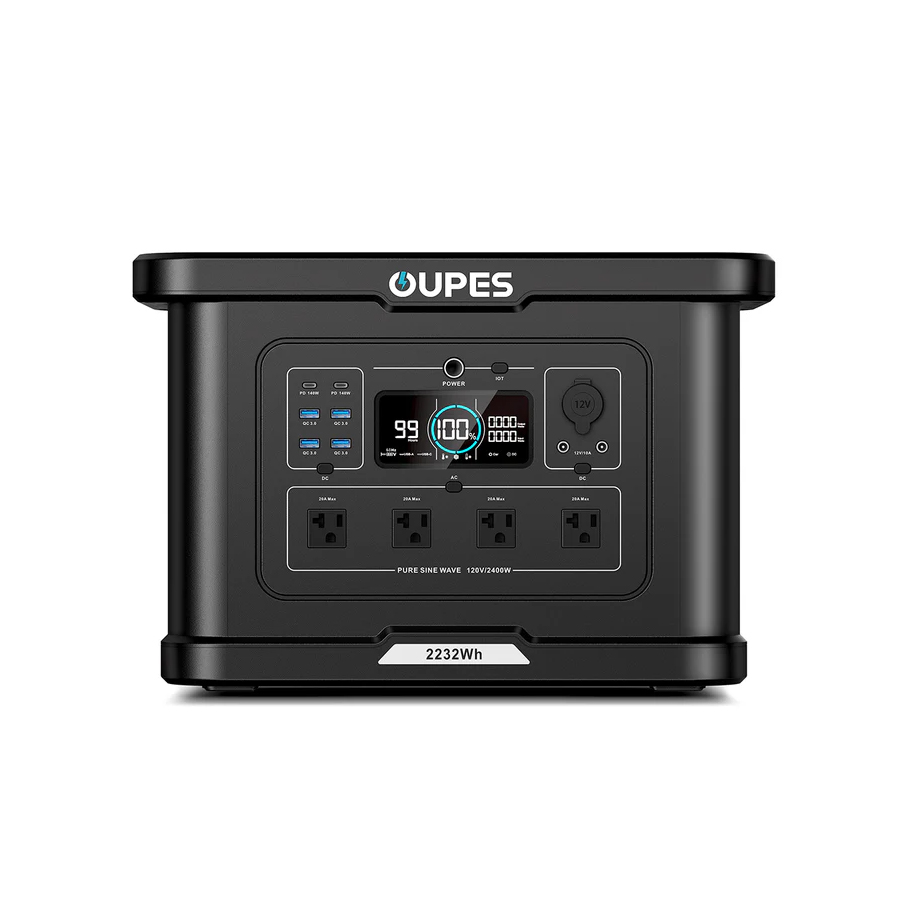Портативная зарядная станция OUPES S024 (2400W/2232Wh, LiFePO4, быстрая зарядка)